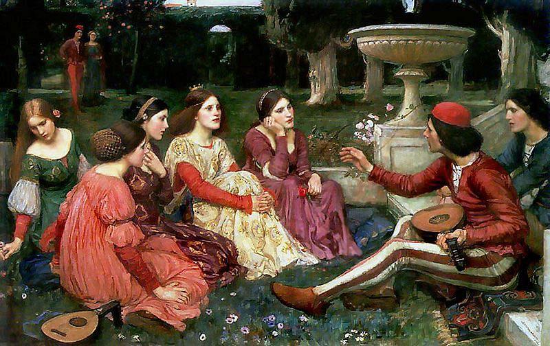 John William Waterhouse A Tale from the Decameron oil painting picture